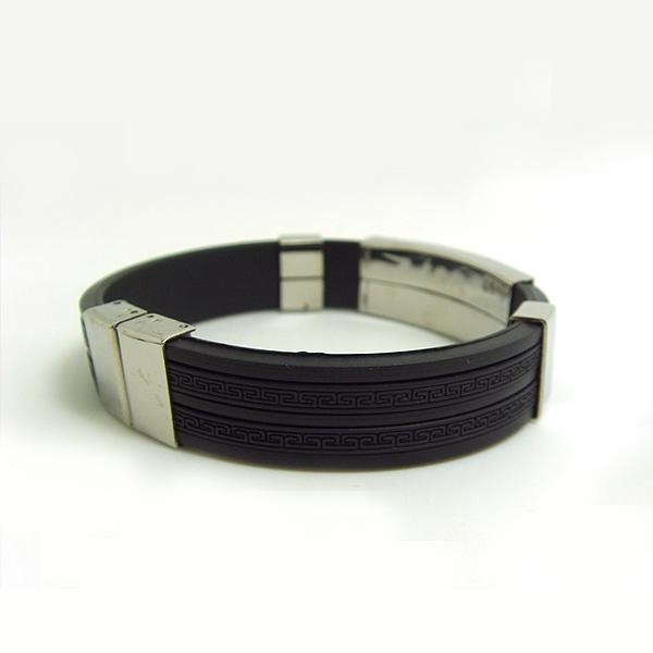 JY004 Steel Silicone Wristbands 