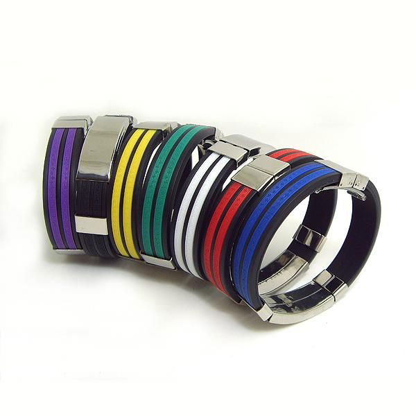 JY004 Steel Silicone Wristbands  4