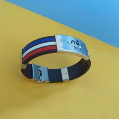 JY005 Steel Silicone Wristbands 