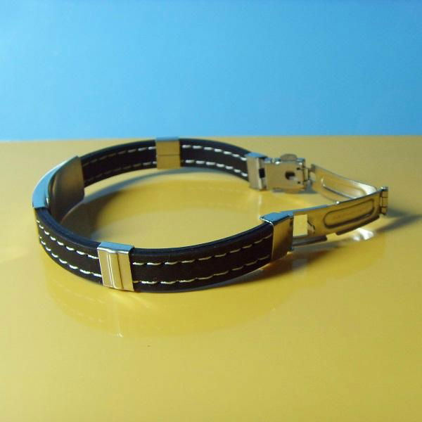 JY007 Steel Silicone Wristbands  2