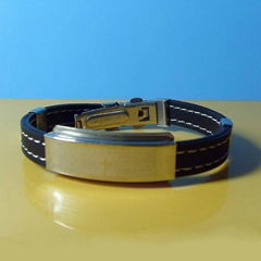 JY007 Steel Silicone Wristbands 