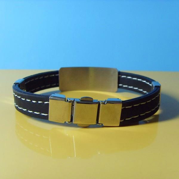 JY007 Steel Silicone Wristbands  3