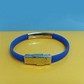 JY008 Steel Silicone Wristbands 