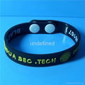 12mm Soft  PVC Rubber Bracelets