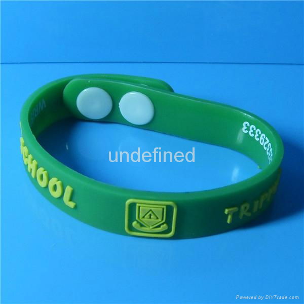 12mm Soft  PVC Rubber Bracelets 3
