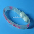 12mm Soft  PVC Rubber Bracelets