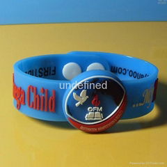 Custom Shape Soft  PVC Rubber Bracelets