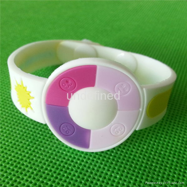 UV Test  Soft  PVC Rubber Bracelets 2