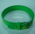 Custom Shape Soft  PVC Rubber Bracelets