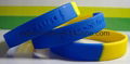  Segmented Color Debossed Silicone Wristbands