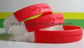  Segmented Color Debossed Silicone Wristbands