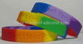  Segmented Color Debossed Silicone Wristbands 5