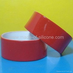 1 inch Color coated silicone wristbands 