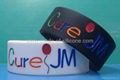 1 inch silicone bracelets with debossed color filled message