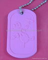 Promotional silicone dog tags / keychain 1