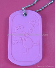 Promotional silicone dog tags / keychain