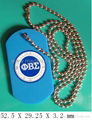 Promotional silicone dog tags / keychain 2