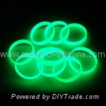 12mm Glow in the dark silicone wristbands