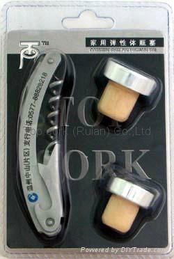 Household blister packed wine bottle stopper TBG3-158-105-32 2