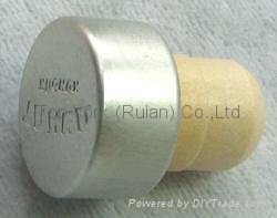 coated aluminium cap cork bottle stopper  TBPC14.7-22.5-15.5-11.8