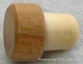 Wooden cap synthetic cork bottle stopper