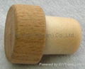 Wooden cap synthetic cork bottle stopper TBW19.5-29.6-20.7-15.1