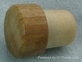 Wooden cap synthetic cork bottle stopper TBW22-29.5-21-15.2 1