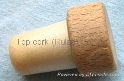 Wooden cap synthetic cork bottle stopper TBW19.3-29.5-25-15