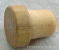 Wooden cap synthetic cork bottle stopper