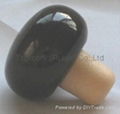 Wooden cap synthetic cork bottle stopper TBW19-black-showpiece