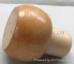 Wooden cap synthetic cork bottle stopper TBW20-birch varnish-showpiece