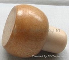 Wooden cap synthetic cork bottle stopper TBW20-birch varnish-showpiece