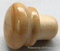 Wooden cap synthetic cork bottle stopper TBW22-grass tree varnish-showpiece