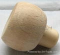 Wooden cap synthetic cork bottle stopper