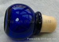 Glass cap cork bottle stopper