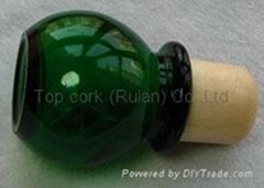 Glass cap cork bottle stopper TBGL24-32.4-43.5-20.6-46