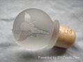 Glass cap cork bottle stopper