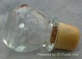 Glass cap cork bottle stopper