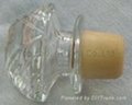 Glass cap cork bottle stopper TBGL24.4-40.8-54.1-19.6-38