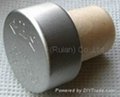 coated aluminium cap cork bottle stopper  TBPC18.2-27.7-20-13.5 4