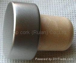 coated aluminium cap cork bottle stopper  TBPC19.3-30.3-20.7-13.8 2