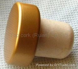 coated aluminium cap cork bottle stopper  TBPC19.3-31-20.1-10.7 2