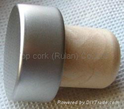 coated aluminium cap cork bottle stopper TBPC19.8-30.3-20.6-13.8 3