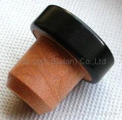 coated aluminium cap cork bottle stopper TBPC20.3-31-20.2-10.5 3