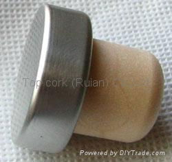 coated aluminium cap cork bottle stopper TBPC20.8-31-18-10.5 3