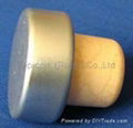 coated aluminium cap cork bottle stopperTBPC15.2-23.5-12.5-9.2-3.6g 1