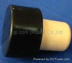 coated aluminium cap cork bottle stopperTBPC18.3-30.1-20.2-17.8-8.2g