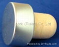 coated aluminium cap cork bottle stopperTBPC19.1-30.4-22.2-13.9-7.8g