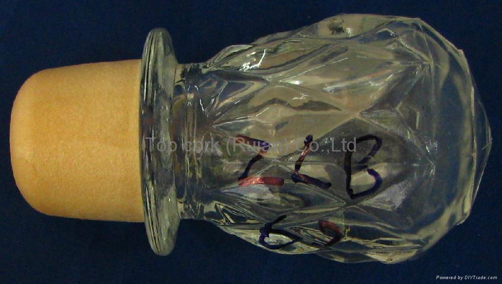 Glass cap cork bottle stopper ZLB24-37.8-40.5-58-81.5g
