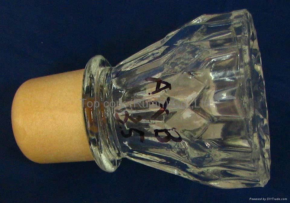 Glass cap cork bottle stopper AXB24-32-47-22-44-71g